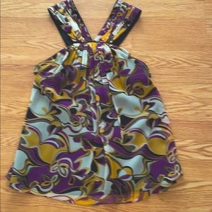 🔥Retro Pucci-Esque 100% silk top, Nancy Rose 8